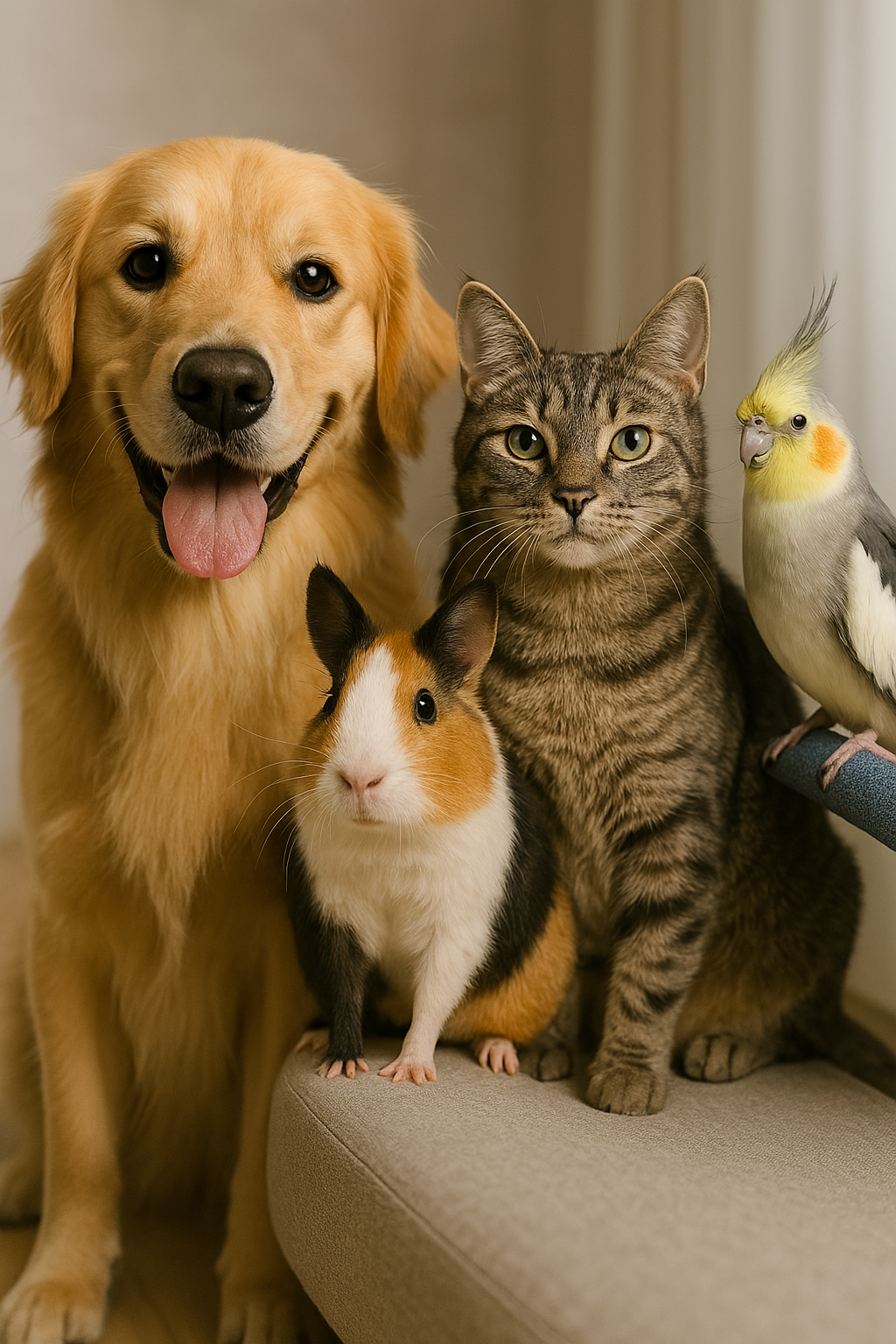 Cute pets collage